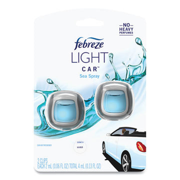 Febreze® Car Air Freshener, Sea Spray, 2 Ml Clip, 2-pack, 8 Packs-carton freeshipping - TVN Wholesale
